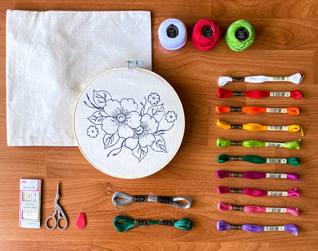 Kit De Bordado Flores