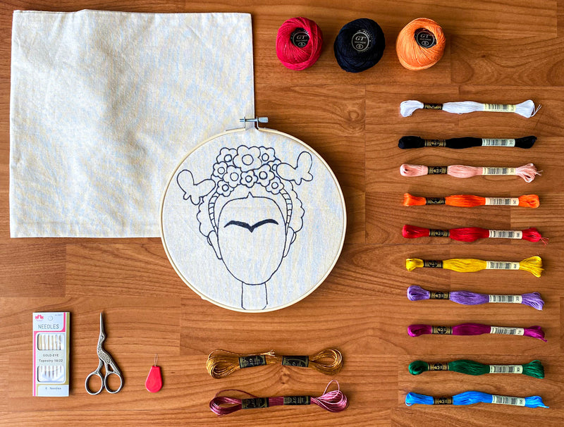 Kit De Bordado Frida Kahlo