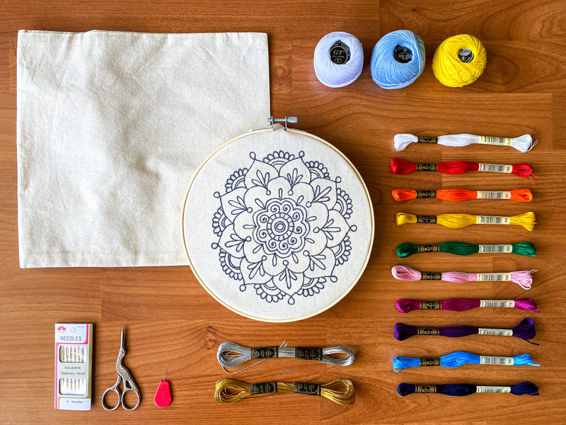 Kit De Bordado Mandala